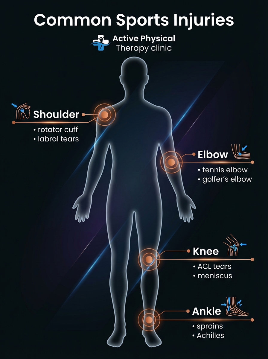Common sports injuries treated at Active PT