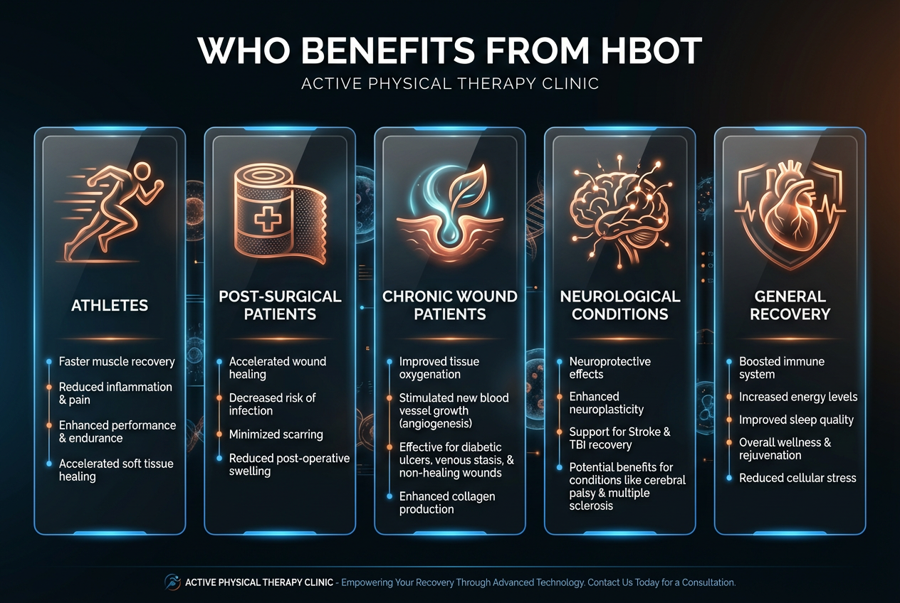 Who benefits from HBOT at Active PT Redding